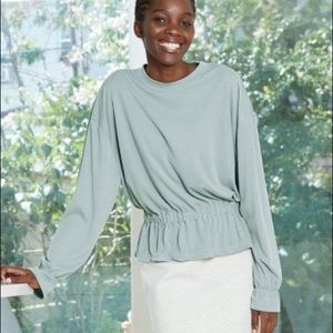 a new day Long Sleeve Sandwash Smocked Top - A New Day™ Blue S